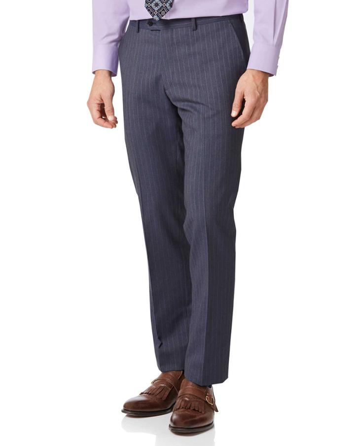  Airforce Stripe Classic Fit Panama Business Suit Wool Pants Size W32 L32 By Charles Tyrwhitt