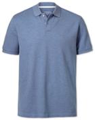  Sky Blue Melange Pique Cotton Polo Size Large By Charles Tyrwhitt