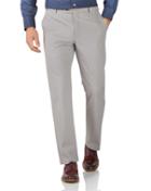  Grey Classic Fit Stretch Cotton Chino Pants Size W32 L30 By Charles Tyrwhitt
