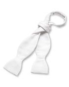  White Cotton Marcella Self-tied Bow Tie By Charles Tyrwhitt