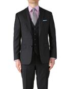 Charles Tyrwhitt Charcoal Classic Fit Twill Business Suit Wool Jacket Size 36 By Charles Tyrwhitt