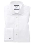  Extra Slim Fit Egyptian Cotton Poplin White Dress Shirt French Cuff Size 15/32 By Charles Tyrwhitt