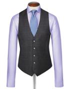 Charles Tyrwhitt Charcoal Sharkskin Travel Suit Wool Vest Size W38 By Charles Tyrwhitt