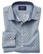 Charles Tyrwhitt Classic Fit Light Grey Spot Print Cotton Casual Shirt Single Cuff Size Small By Charles Tyrwhitt