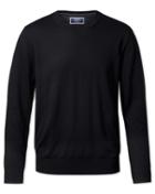  Black Merino Wool Crew Neck Sweater Size Large By Charles Tyrwhitt