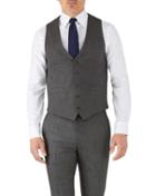 Charles Tyrwhitt Silver Adjustable Fit Flannel Business Suit Wool Vest Size W36 By Charles Tyrwhitt
