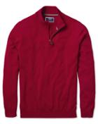  Red Zip Neck Cashmere Sweater Size Xs By Charles Tyrwhitt