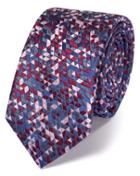 Charles Tyrwhitt Slim Pink Silk Triangle Luxury Tie By Charles Tyrwhitt