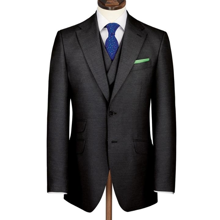 Charles Tyrwhitt Charles Tyrwhitt Charcoal Slim Fit Yorkshire Worsted Luxury Wool Jacket Size 38