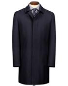  Navy Herringbone Wool Car Wool Coat Size 36 By Charles Tyrwhitt