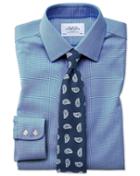 Charles Tyrwhitt Classic Fit Non-iron Square Weave Blue Cotton Dress Casual Shirt French Cuff Size 15/33 By Charles Tyrwhitt