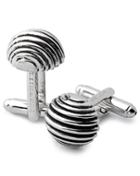  Antique Silver Ribbed Round Cufflinks By Charles Tyrwhitt