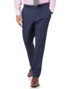 Charles Tyrwhitt Airforce Blue Slim Fit Sharkskin Travel Suit Wool Pants Size W30 L38 By Charles Tyrwhitt