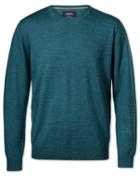 Charles Tyrwhitt Charles Tyrwhitt Teal Merino Crew Neck Wool Sweater Size Xs