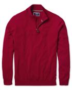  Red Zip Neck Cashmere Sweater Size Large By Charles Tyrwhitt