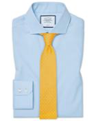  Slim Fit Non-iron Cutaway Sky Blue Tyrwhitt Cool Cotton Dress Shirt Single Cuff Size 14.5/33 By Charles Tyrwhitt