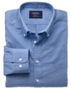 Charles Tyrwhitt Charles Tyrwhitt Slim Fit Sky Blue Cotton Linen Cotton/linen Dress Shirt Size Xxl