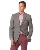  Classic Fit British Wool With Cashmere Cotton/cashmere Jacket In Silver Size 40 By Charles Tyrwhitt