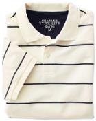Charles Tyrwhitt Charles Tyrwhitt Slim Fit White And Navy Striped Pique Polo Shirt