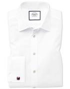 Charles Tyrwhitt Classic Fit Non-iron Poplin White Cotton Dress Shirt Single Cuff Size 15/35 By Charles Tyrwhitt