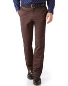 Charles Tyrwhitt Charles Tyrwhitt Brown Slim Fit Flat Front Cotton Chino Pants Size W30 L38