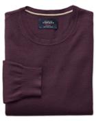 Charles Tyrwhitt Wine Merino Wool Crew Neck Sweater Size Large By Charles Tyrwhitt