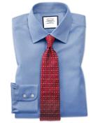 Charles Tyrwhitt Slim Fit Non-iron Royal Panama Blue Cotton Dress Shirt French Cuff Size 15/34 By Charles Tyrwhitt