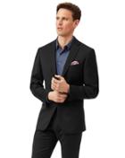  Black Slim Fit Italian Natural Stretch Suit Wool Jacket Size 38 By Charles Tyrwhitt