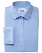 Charles Tyrwhitt Charles Tyrwhitt Classic Fit Non-iron Micro Spot Sky Blue Cotton Dress Shirt Size 15/34