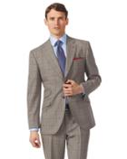  Grey Classic Fit British Prince Of Wales Check Luxury Suit Wool Jacket Size 48 By Charles Tyrwhitt
