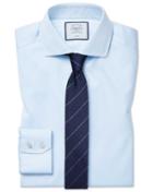  Slim Fit Cutaway Collar Non-iron Cotton Stretch Light Blue Dress Shirt Single Cuff Size 14.5/33 By Charles Tyrwhitt