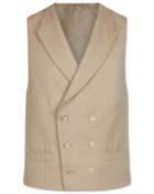  Natural Adjustable Fit Buff Wool Morning Suit Waistcoat Size W46 By Charles Tyrwhitt