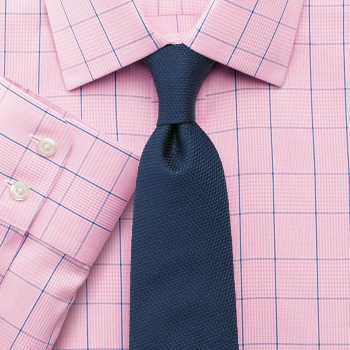 Charles Tyrwhitt Charles Tyrwhitt Slim Fit Non-iron Prince Of Wales Check Pink And Blue Shirt