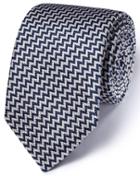 Charles Tyrwhitt Charles Tyrwhitt Dark Navy Silk English Luxury End-on-end Tie