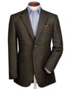Charles Tyrwhitt Classic Fit Olive Birdseye Lambswool Wool Jacket Size 40 By Charles Tyrwhitt