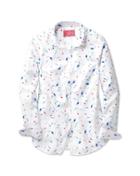 Charles Tyrwhitt Charles Tyrwhitt Women's Semi-fitted Watercolor Feather Print Shirt