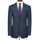 Charles Tyrwhitt Charles Tyrwhitt Airforce Blue Slim Fit Windowpane Sharkskin Business Suit Wool Jacket Size 38