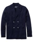  Navy Merino Wool Double Breasted 100percent Merino Wool Blazer Size Large By Charles Tyrwhitt