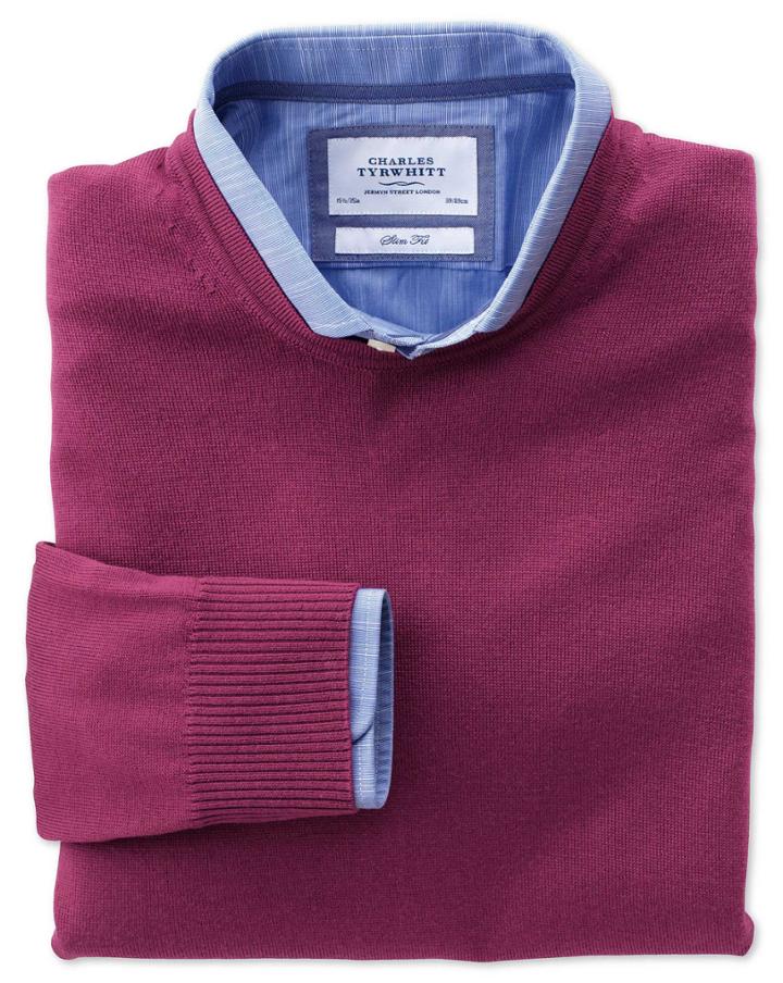 Charles Tyrwhitt Charles Tyrwhitt Berry Merino Wool Crew Neck Jumper