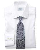 Charles Tyrwhitt Classic Fit Non-iron Square Weave White Cotton Dress Casual Shirt French Cuff Size 15/33 By Charles Tyrwhitt