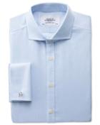 Charles Tyrwhitt Charles Tyrwhitt Extra Slim Fit Spread Collar Non-iron Puppytooth Sky Blue Cotton Dress Shirt Size 14.5/32