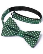 Charles Tyrwhitt Green Silk Oxford Spot Classic Ready-tied Bow Tie By Charles Tyrwhitt