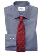 Charles Tyrwhitt Classic Fit Egyptian Cotton Cavalry Twill Navy Blue Dress Casual Shirt French Cuff Size 15/33 By Charles Tyrwhitt