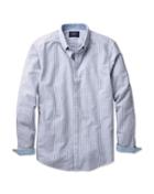 Charles Tyrwhitt Charles Tyrwhitt Classic Fit Washed Oxford Bengal Stripe Navy Shirt
