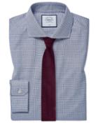  Super Slim Fit Cutaway Collar Non-iron Cotton Stretch Oxford Navy Dress Shirt Single Cuff Size 14/33 By Charles Tyrwhitt