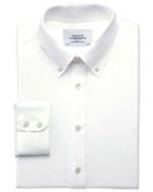 Charles Tyrwhitt Charles Tyrwhitt Extra Slim Fit Button Down Collar Non-iron Twill White Cotton Dress Shirt Size 14.5/32