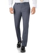 Charles Tyrwhitt Charles Tyrwhitt Light Blue Slim Fit Sharkskin Travel Suit Wool Pants Size W40 L32