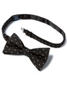  Black And Silver Lurex Geometric Ready-tied Silk Bow Tie By Charles Tyrwhitt