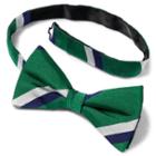 Charles Tyrwhitt Charles Tyrwhitt Green Club Stripe Ready-tied Bow Tie