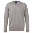 Charles Tyrwhitt Charles Tyrwhitt Silver Grey Merino V Neck Sweater (l)